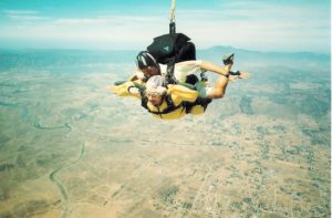 80-year-old woman sky diving