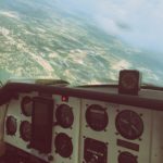 Cockpit of a small airplane